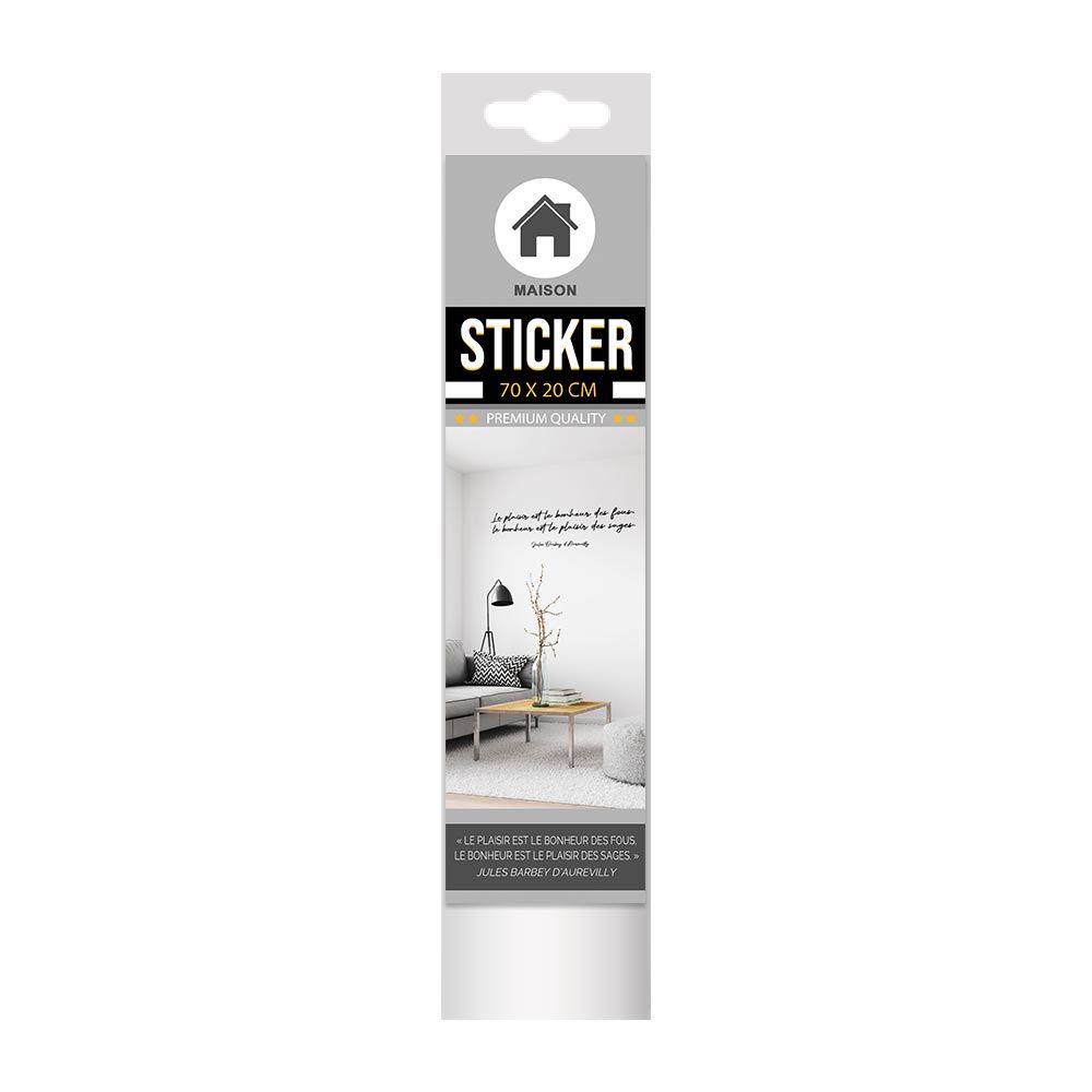 Sticker citation le bonheur