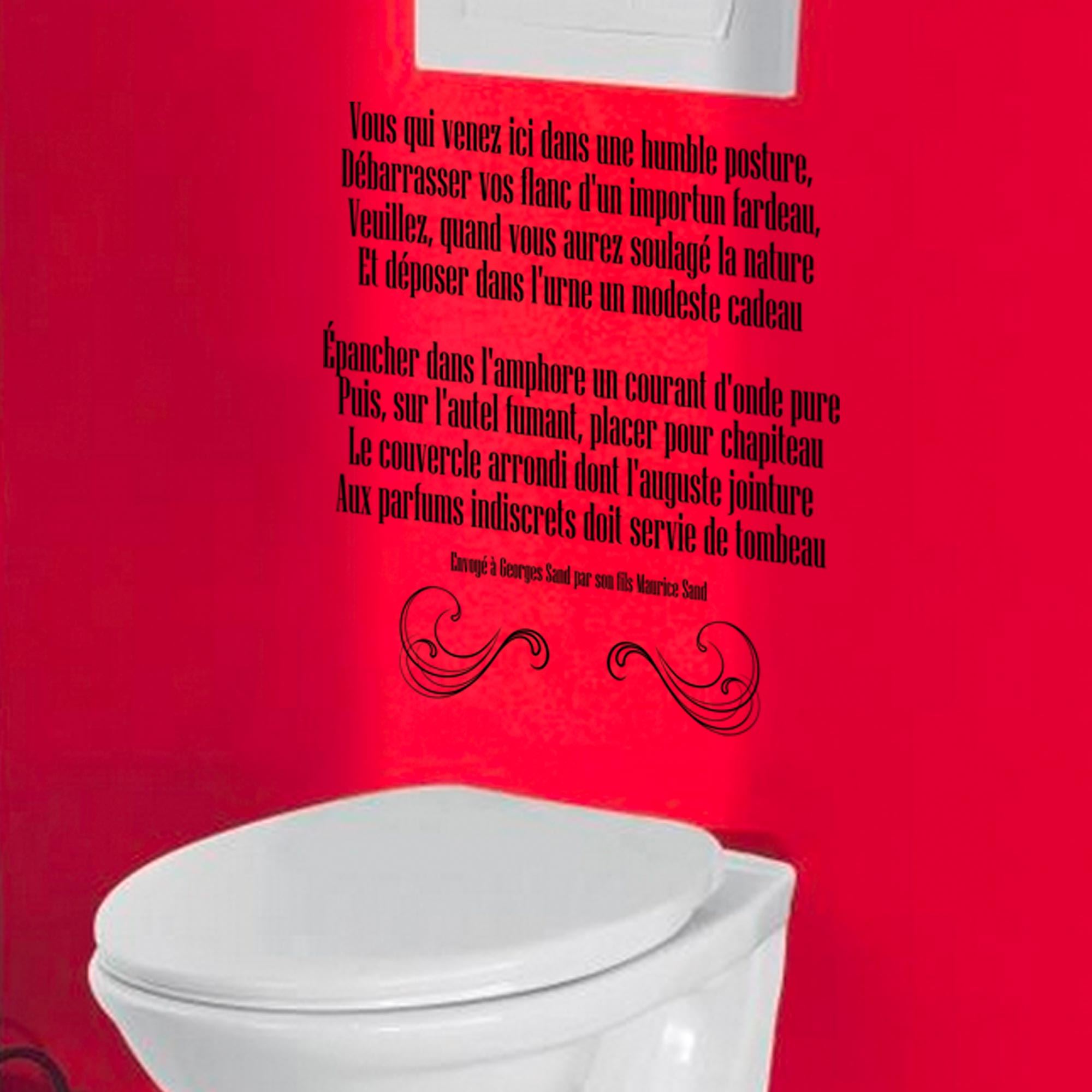 Sticker citation  toilettes