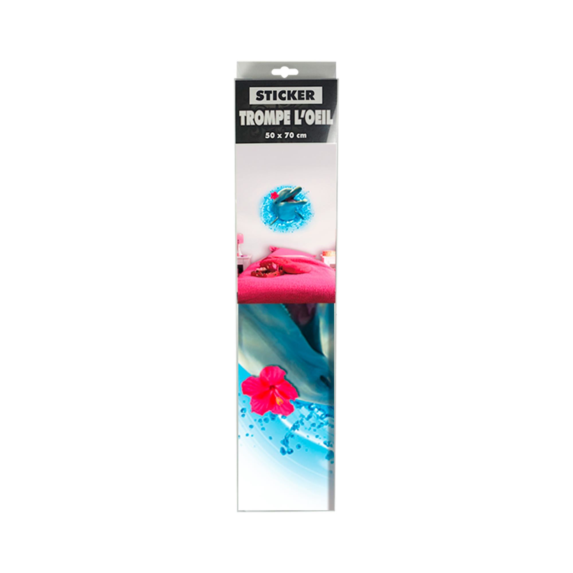 Sticker trompe oeil dauphin
