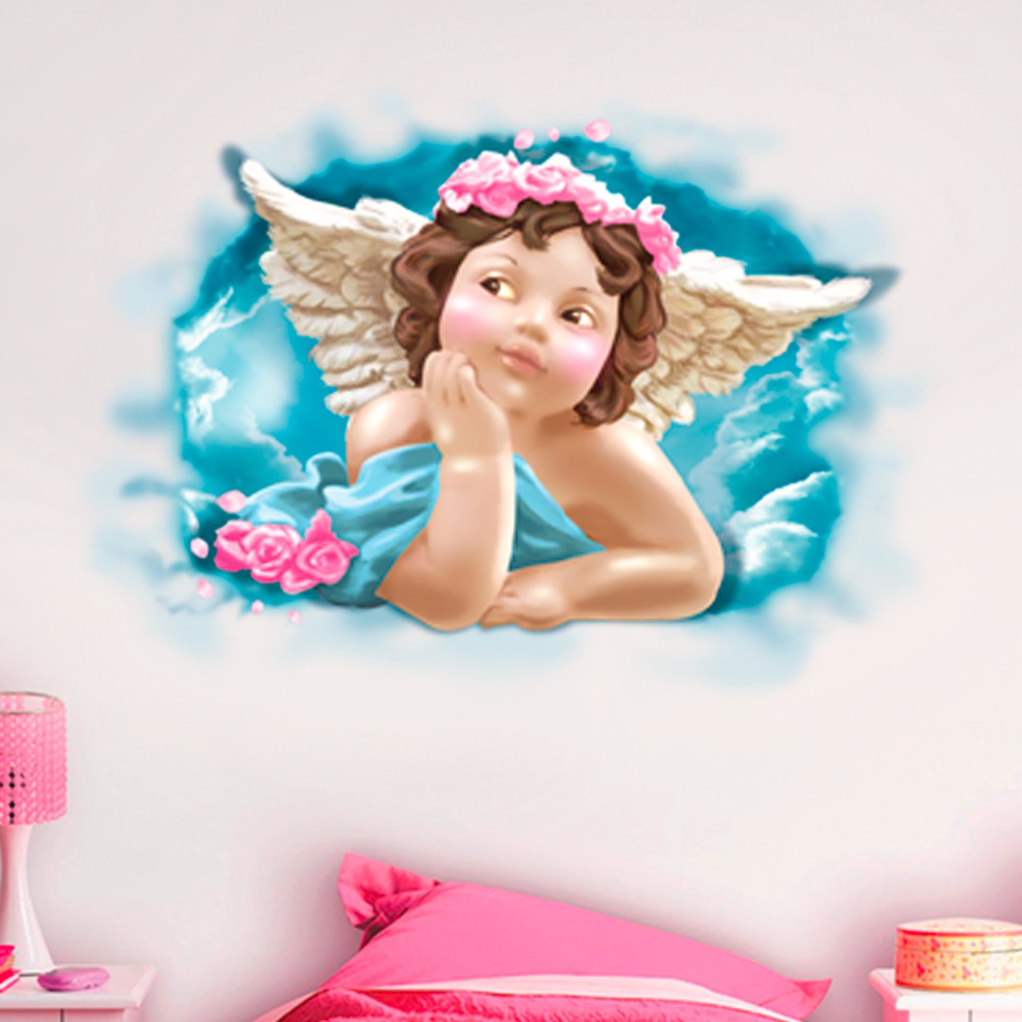 Sticker trompe oeil ange