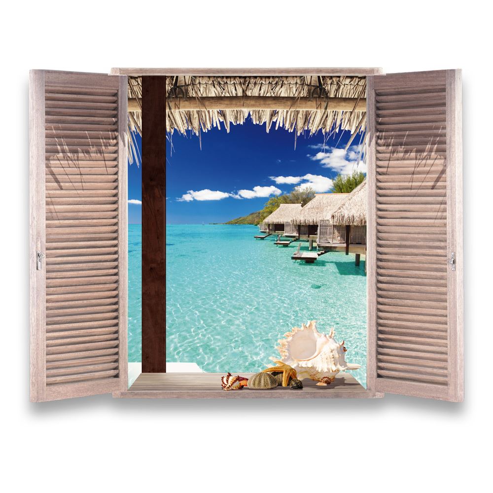 Sticker trompe oeil mer