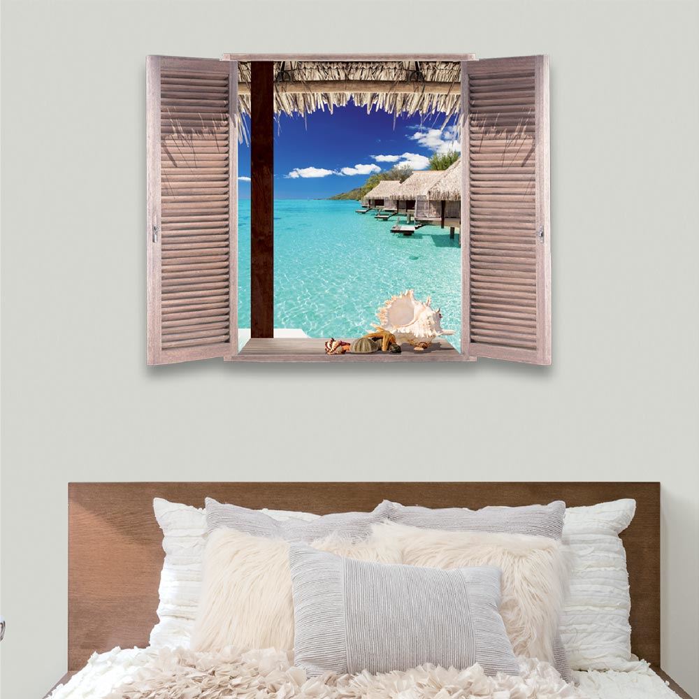 Sticker trompe oeil mer