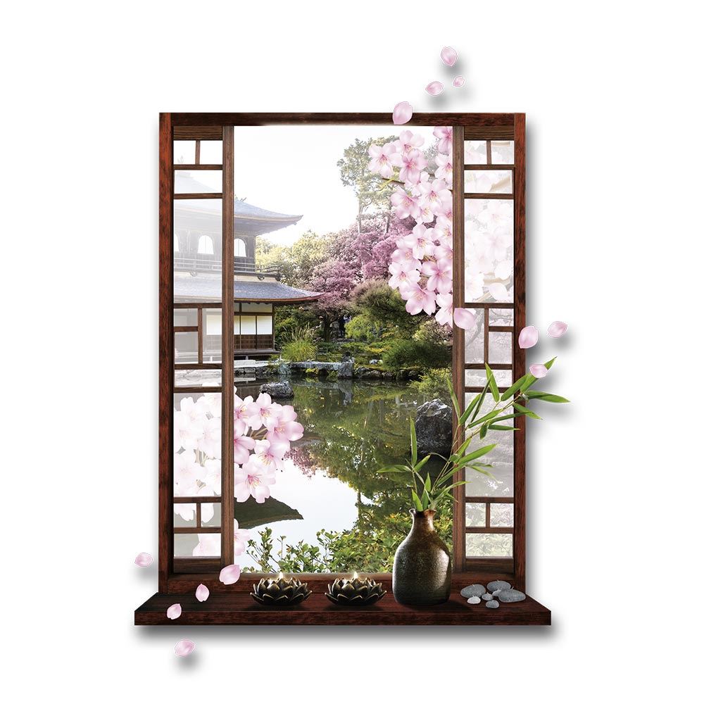 Sticker trompe oeil japon