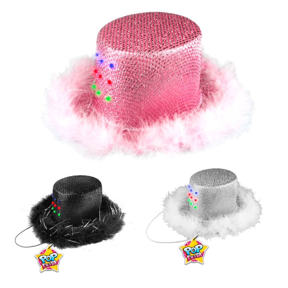 Chapeau plume lumineux 3mods /6pcs