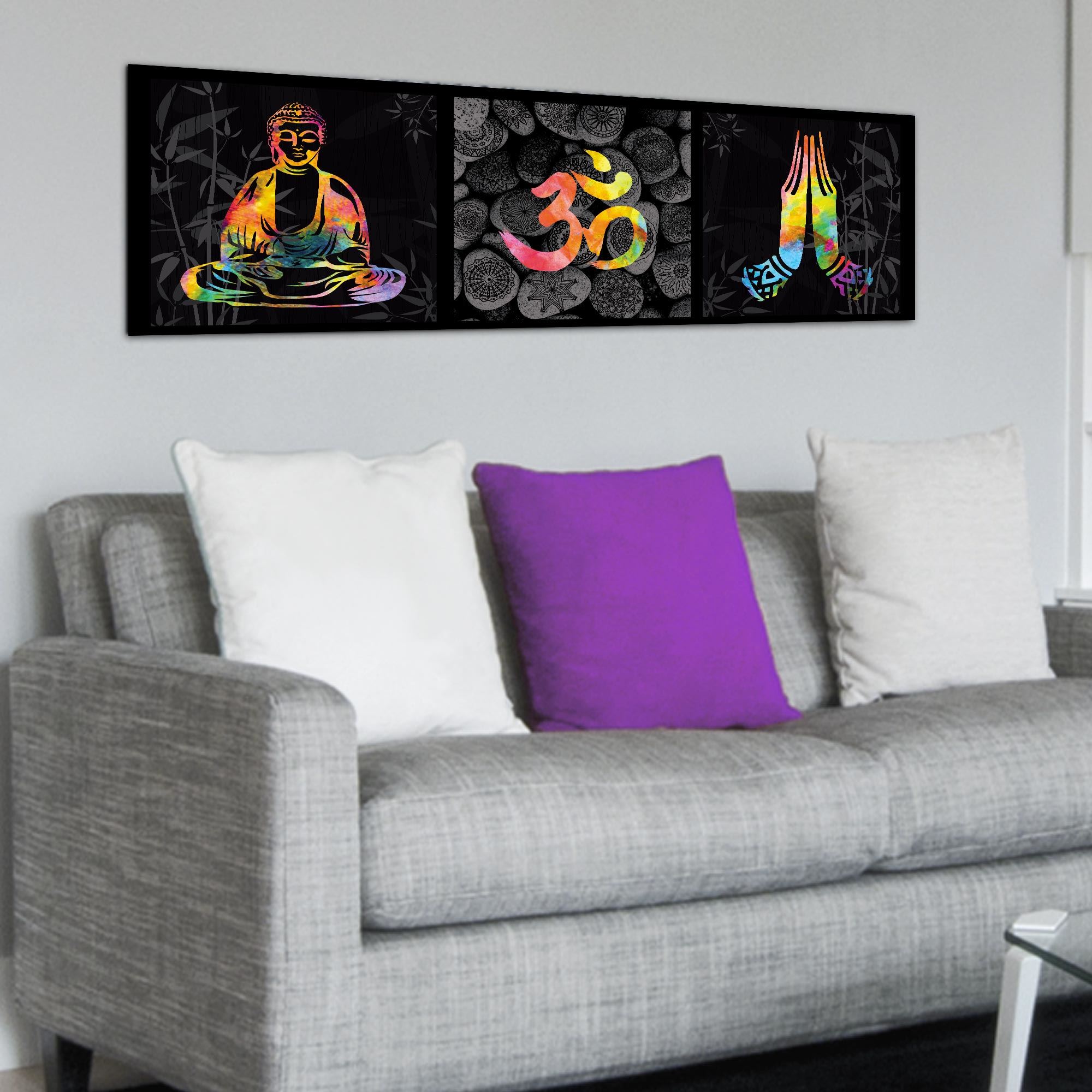 Toile bouddha graphik 2mods /4pcs