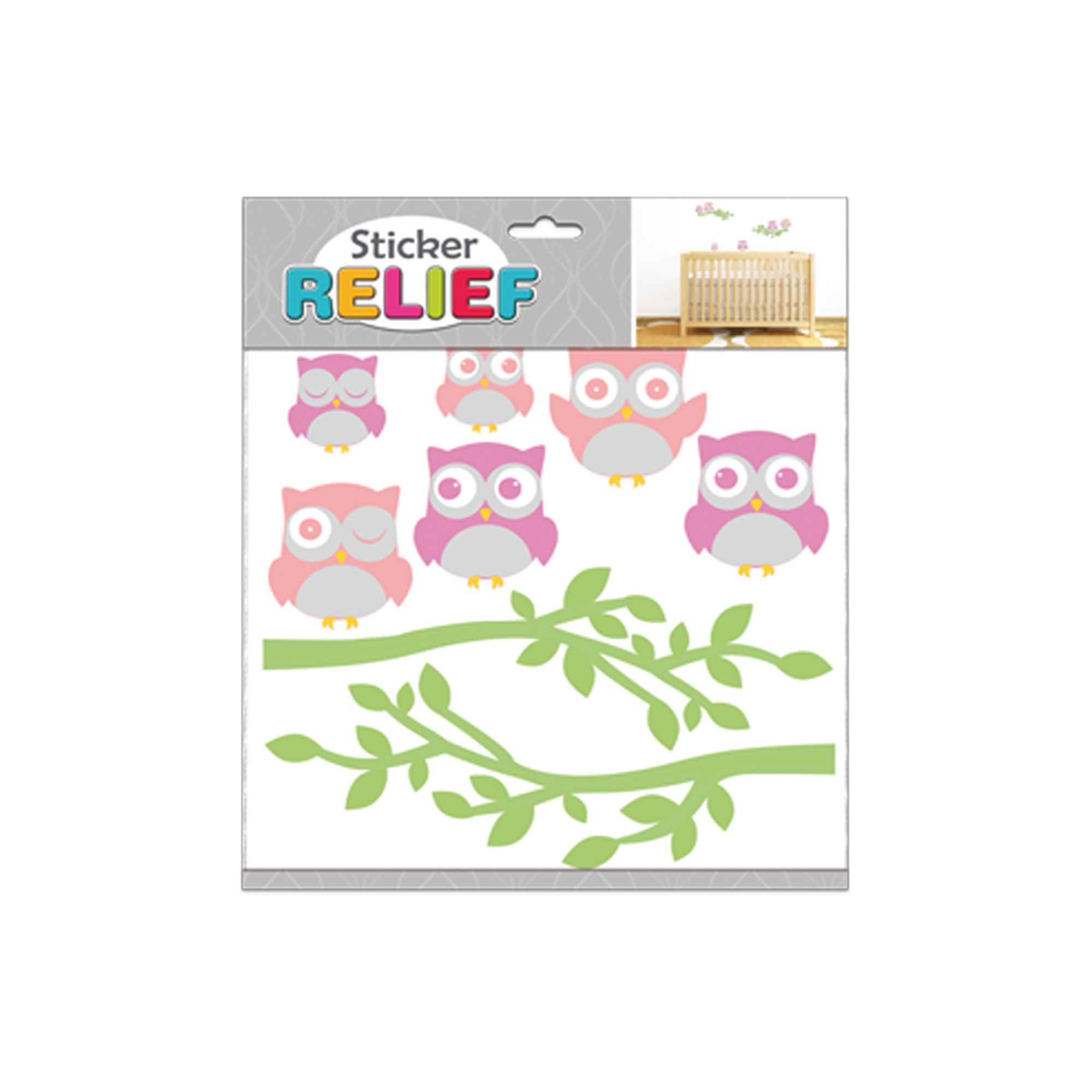 Sticker relief chouette