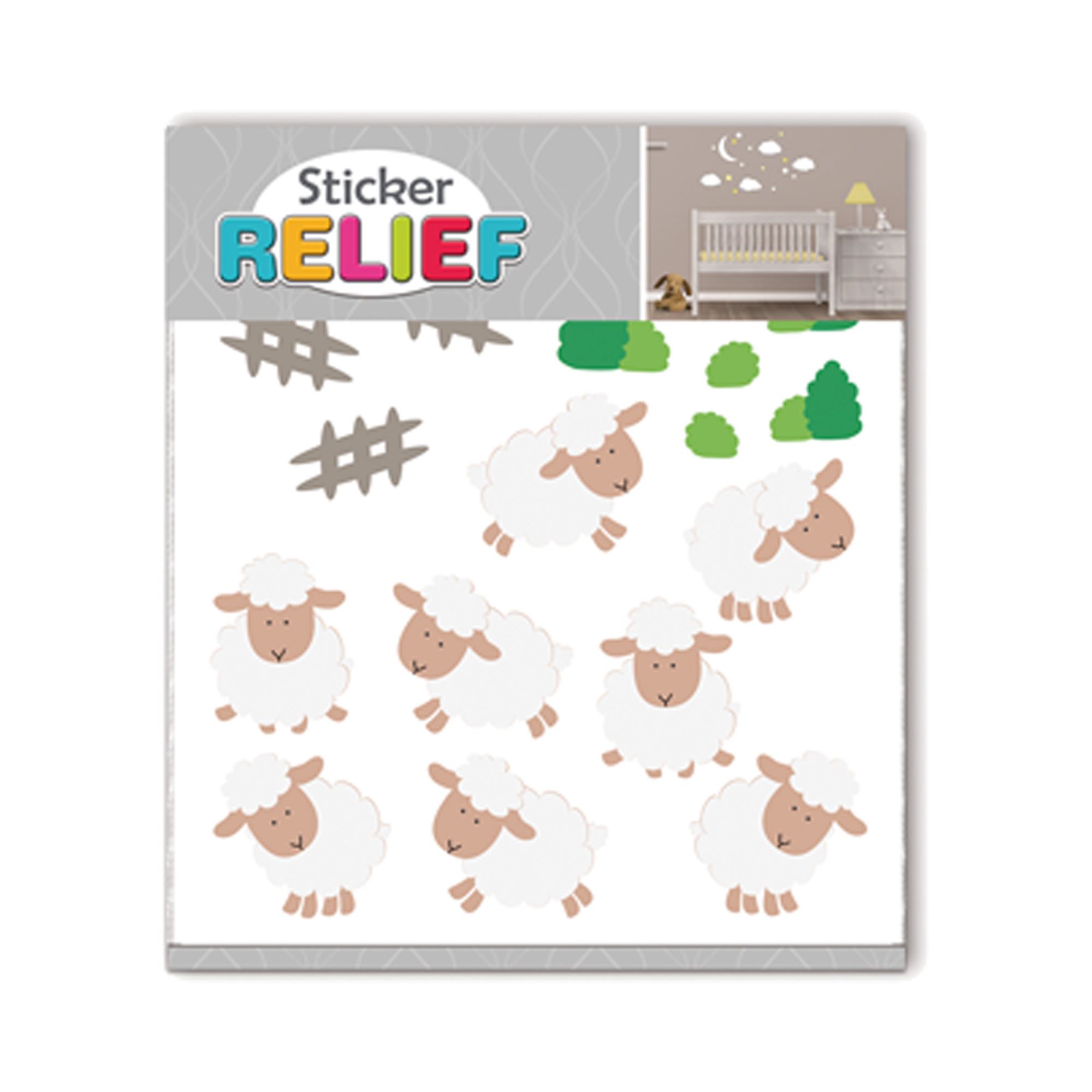 Sticker relief moutons