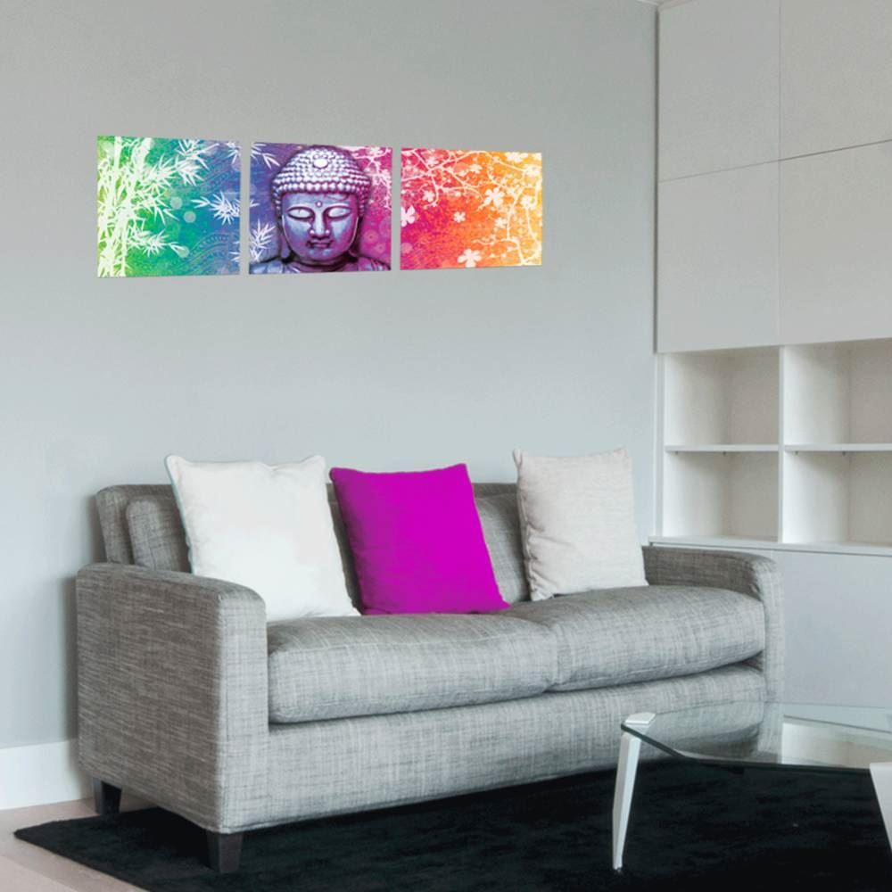 Sticker triptyque bouddha