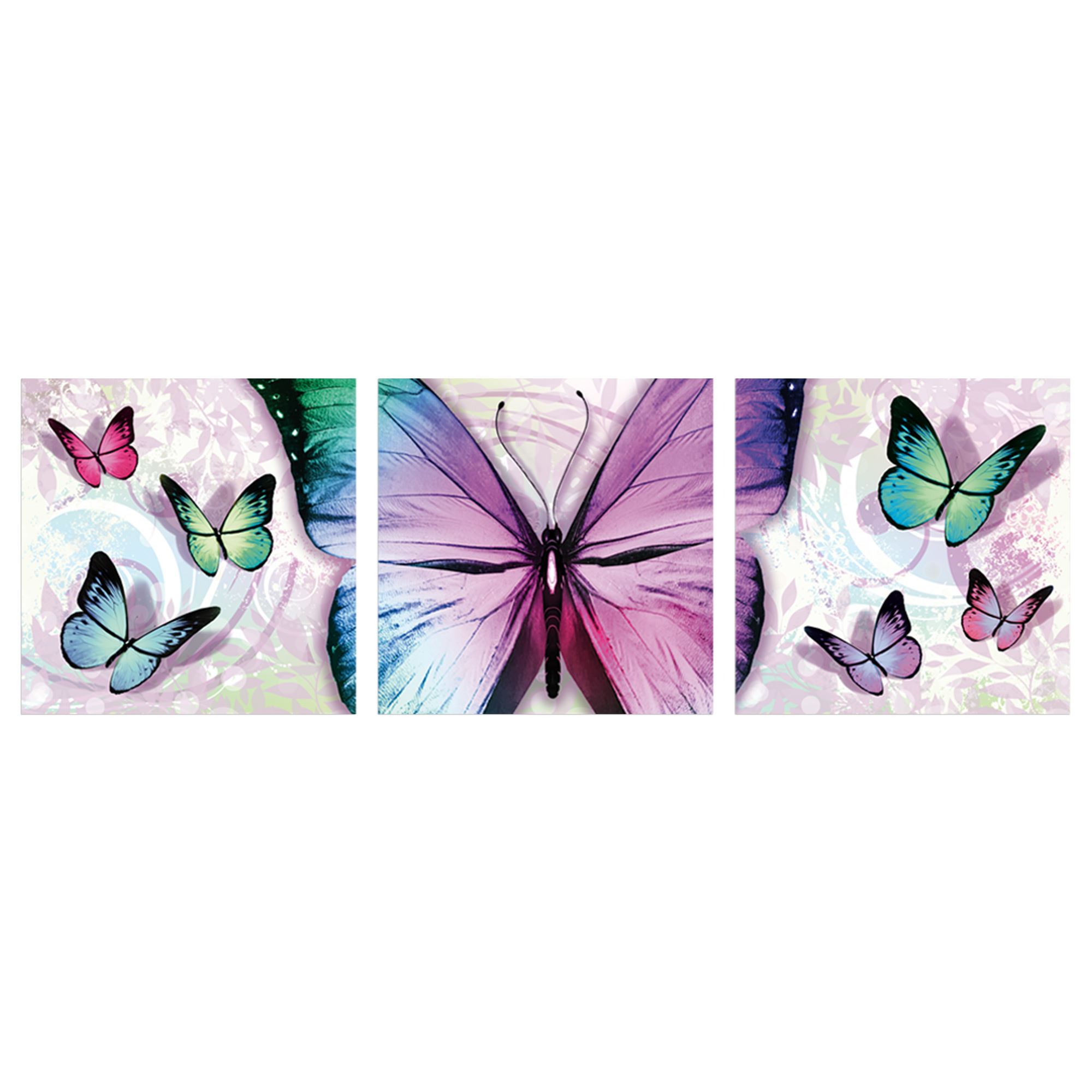 Sticker triptyque papillon