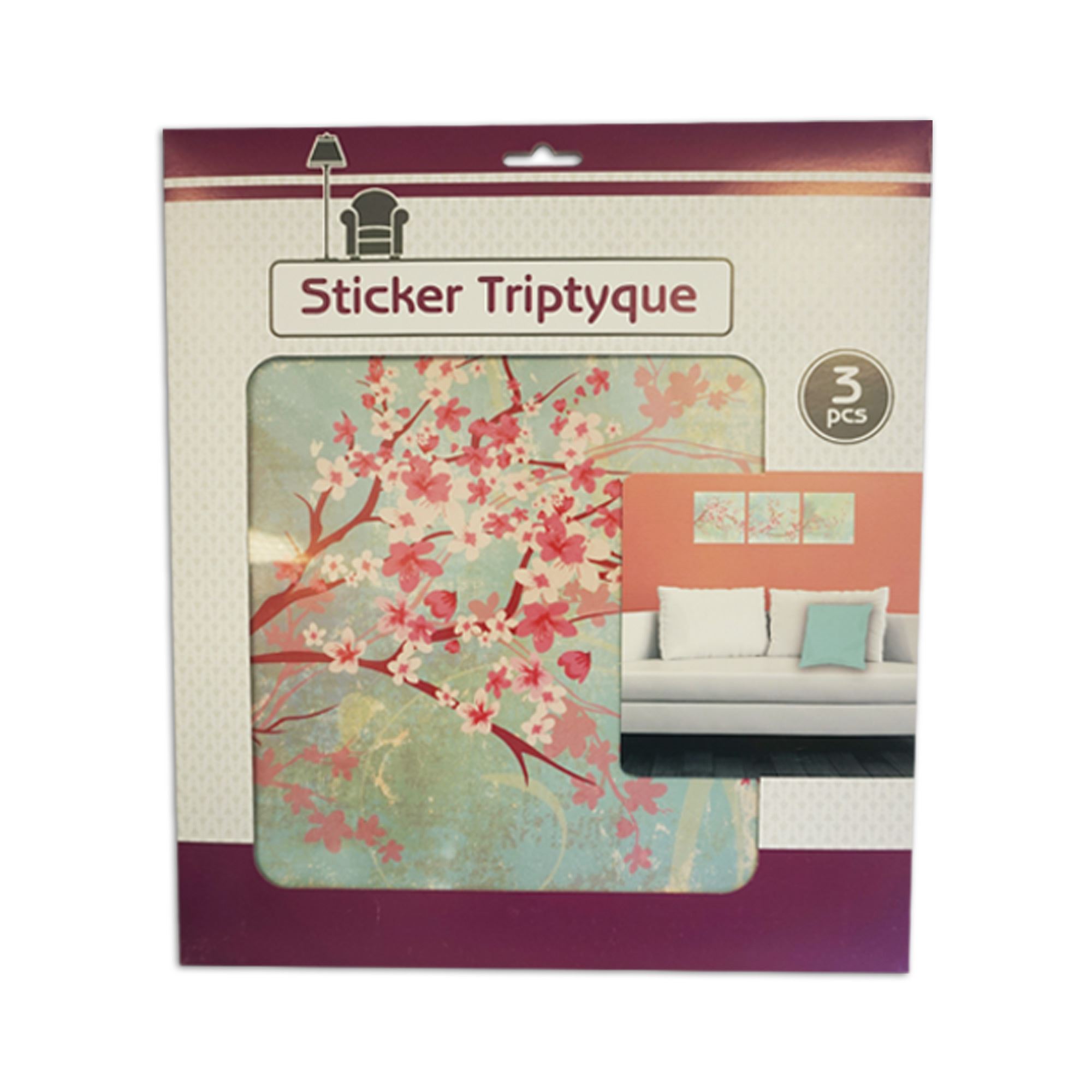 Sticker triptyque cerisier