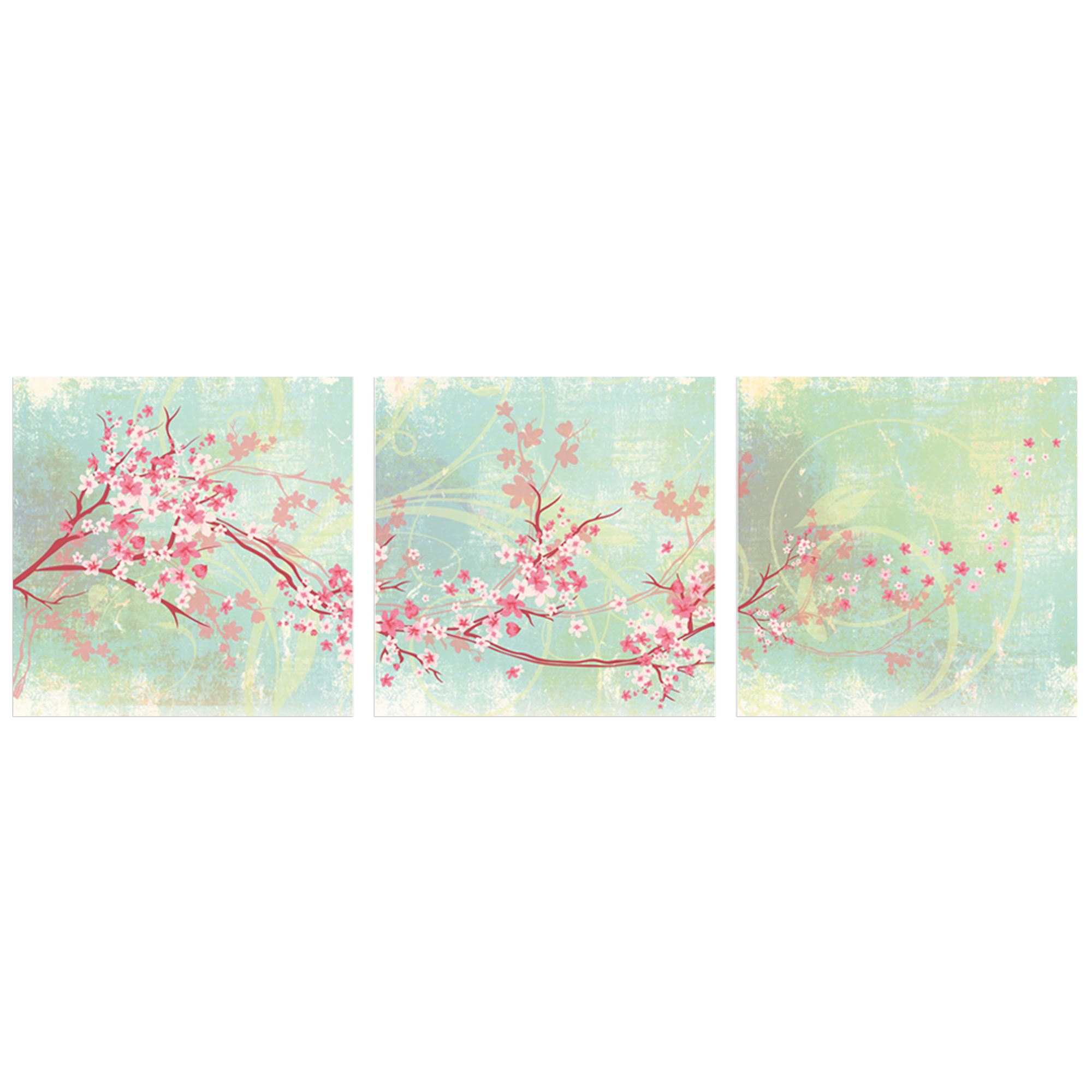 Sticker triptyque cerisier