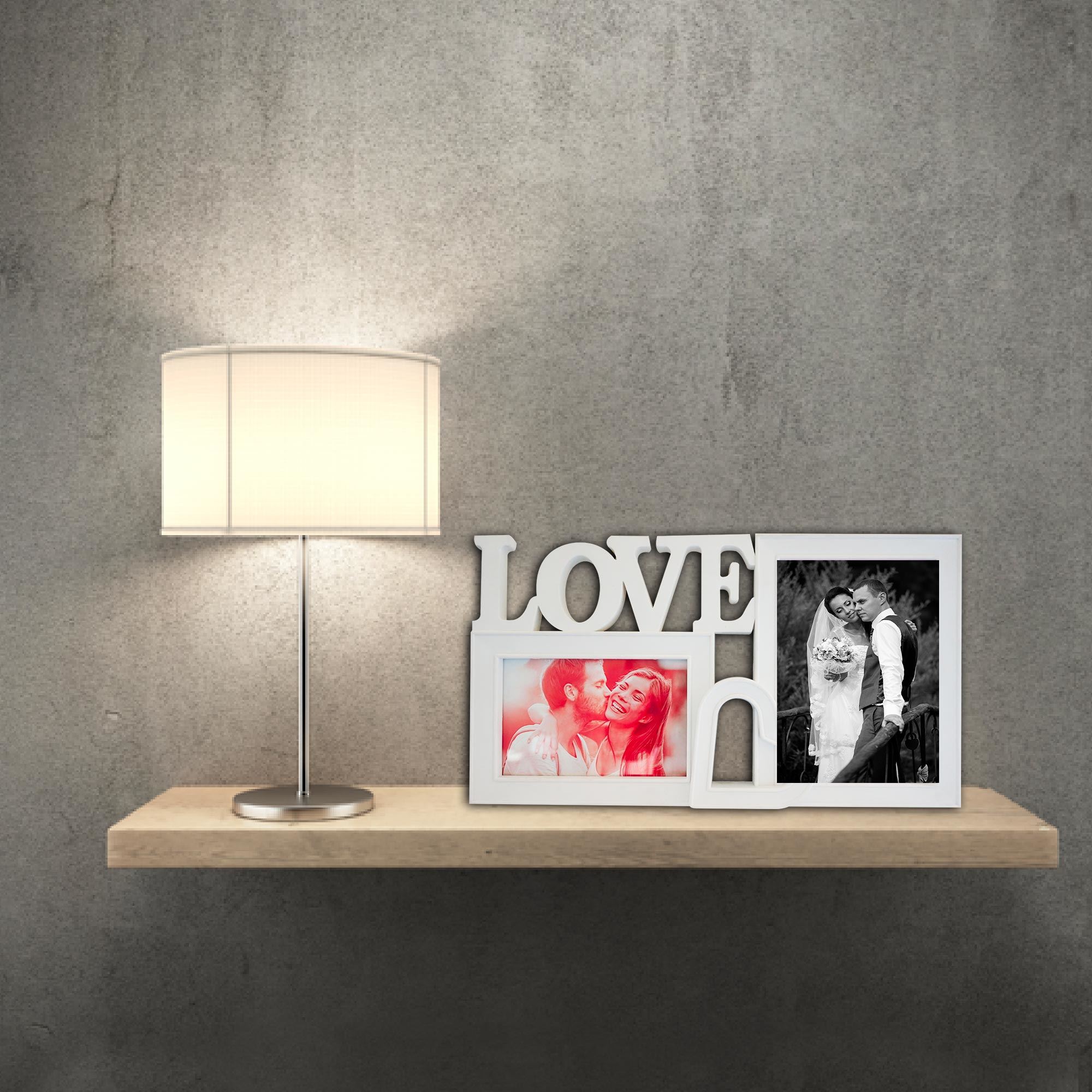 Cadre love coeur 2 vues