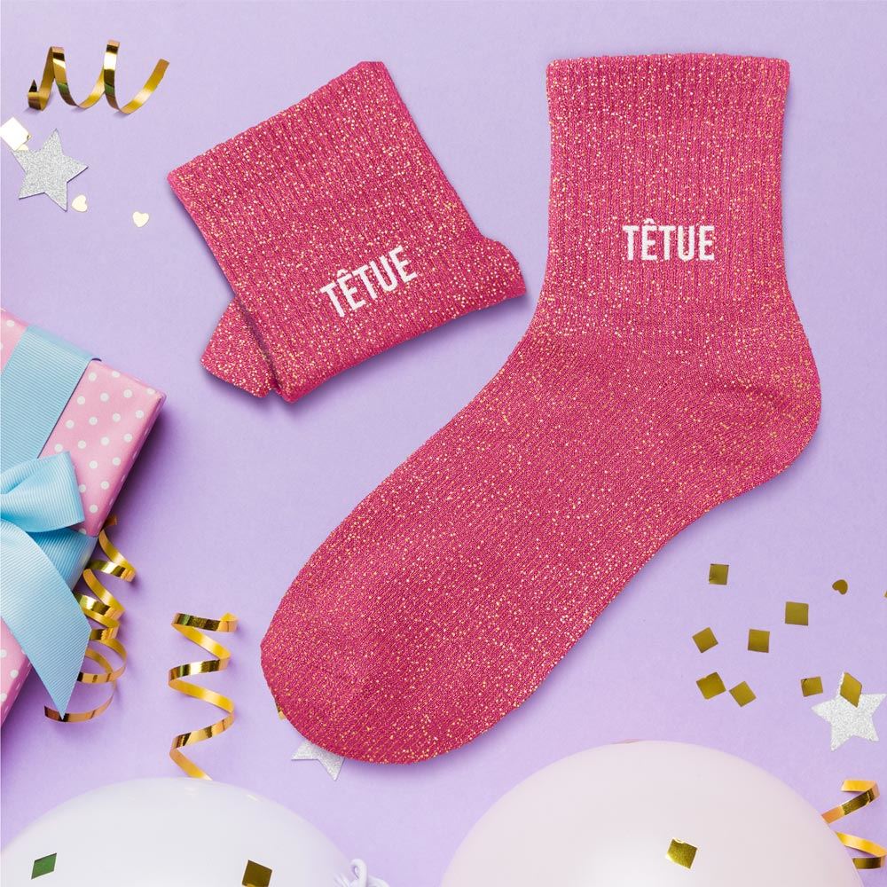 Chaussettes paillettes tetue