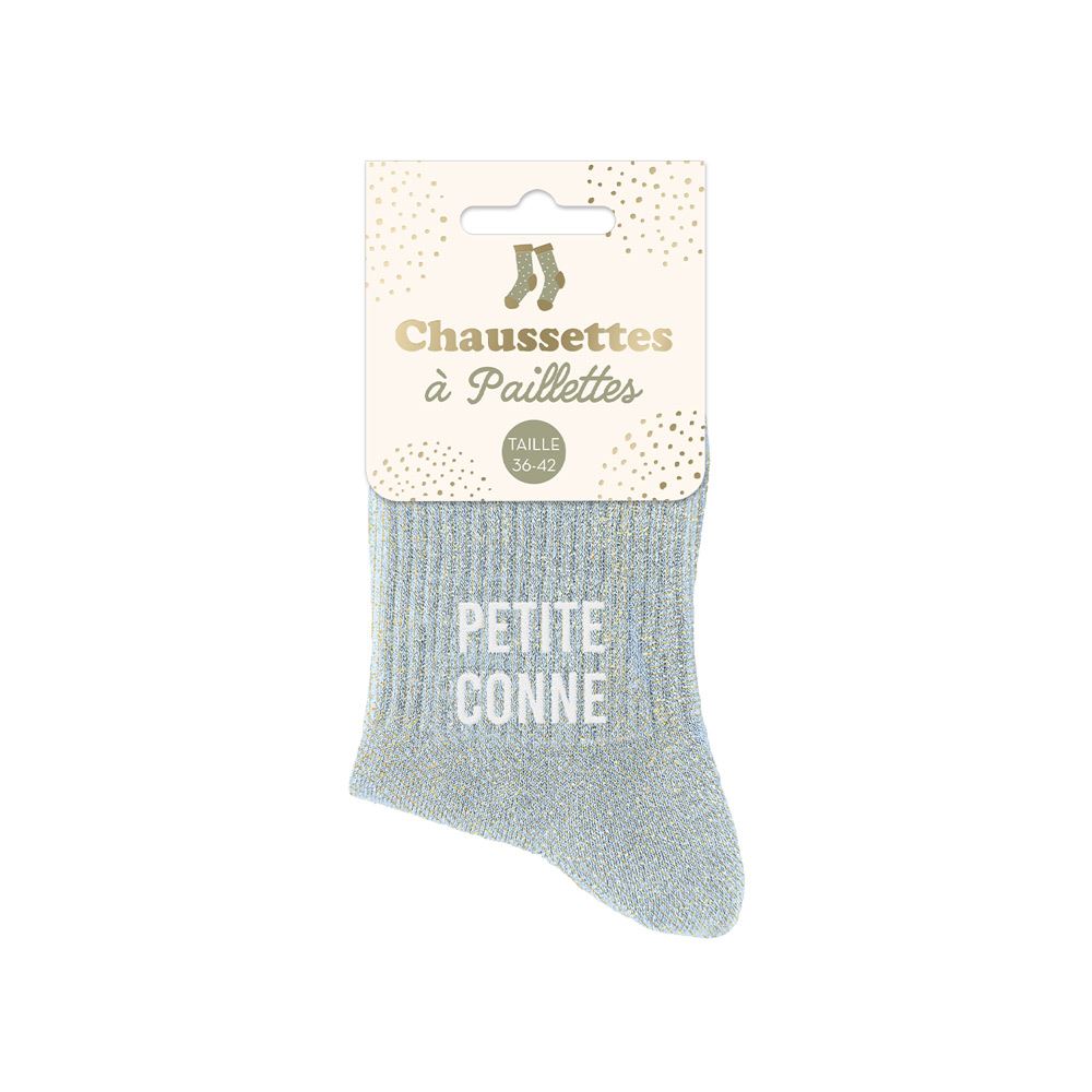 Chaussettes paillettes petite conne
