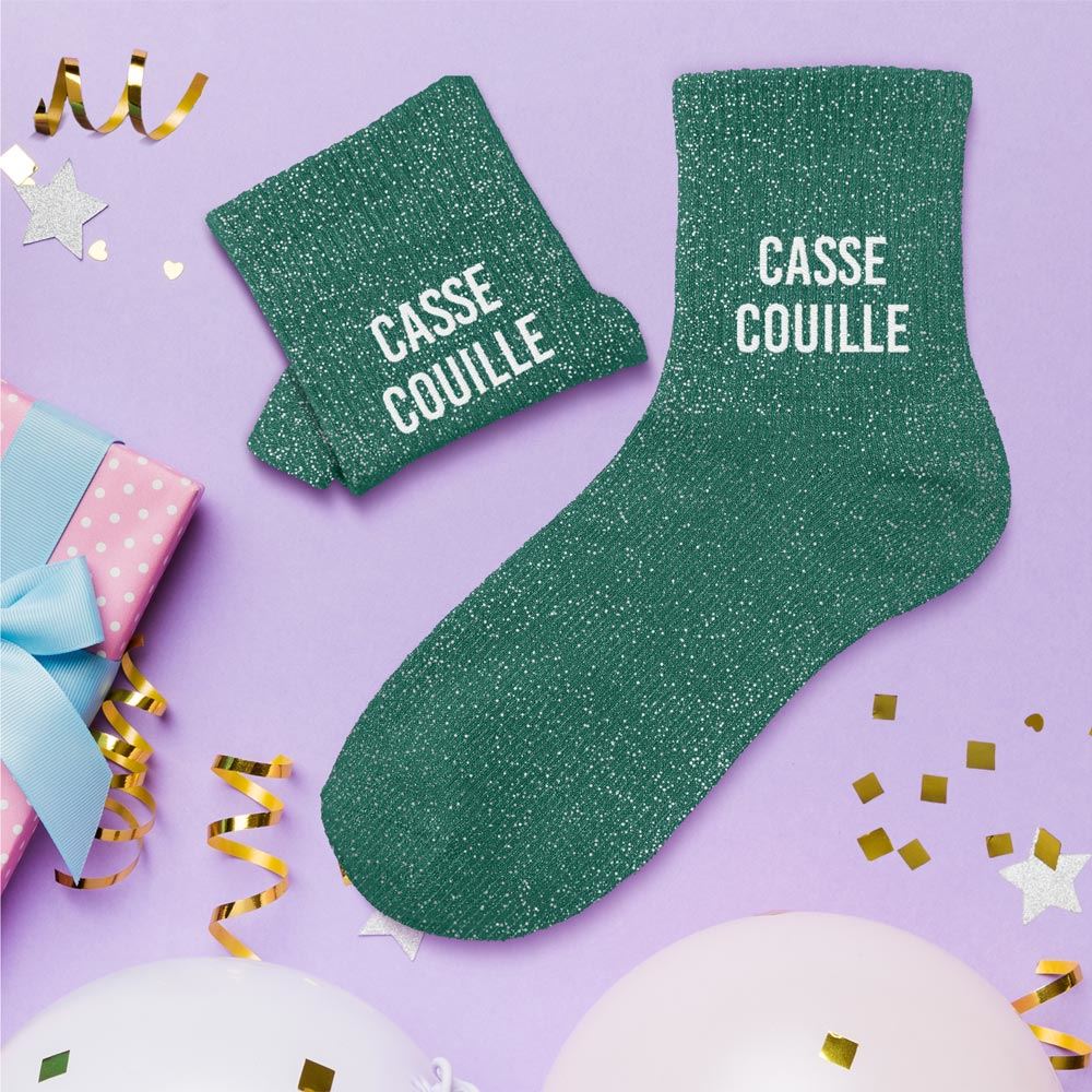 Chaussettes paillettes casse couille
