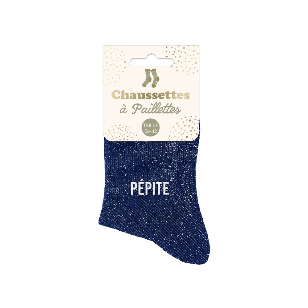 Chaussettes paillettes pepite 
