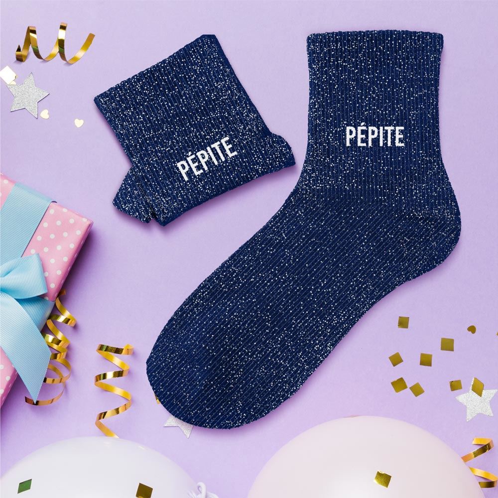 Chaussettes paillettes pepite 
