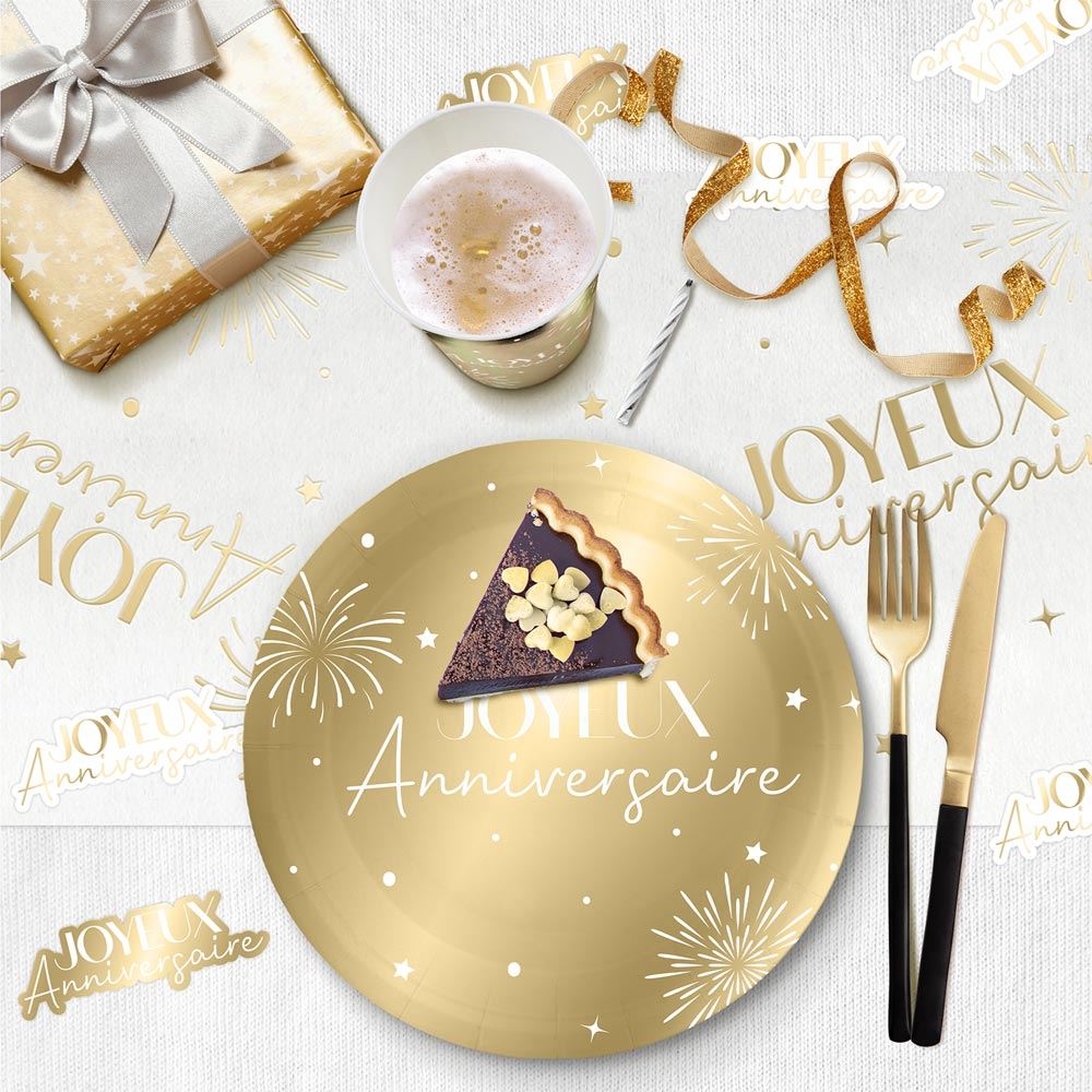 Chemin  de table party dore