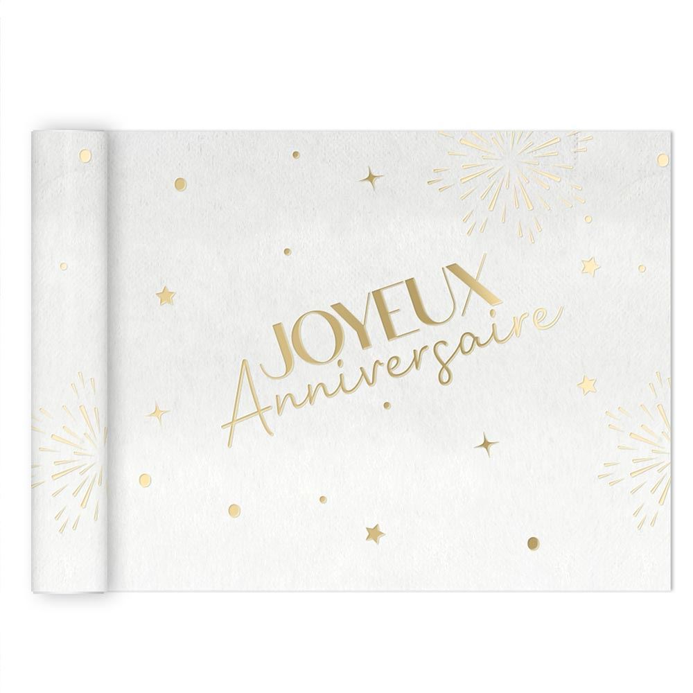 Chemin  de table party dore