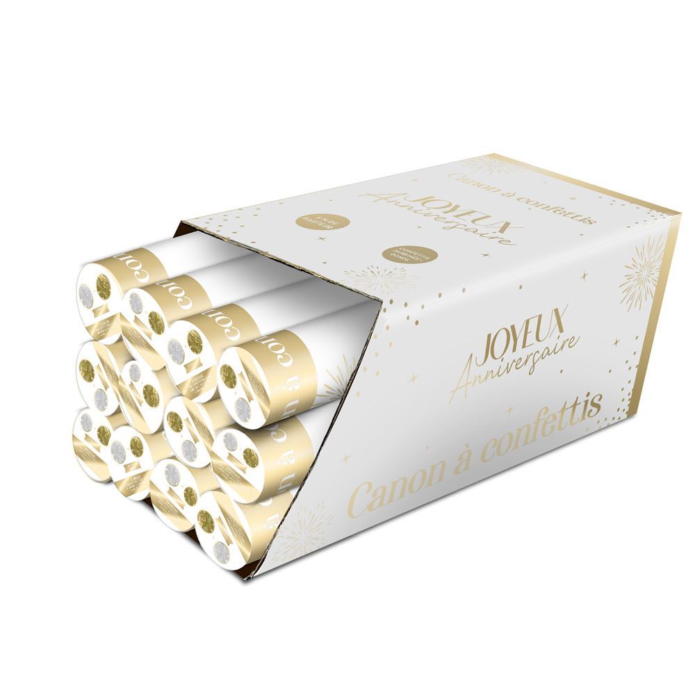 Canon confettis party dore
