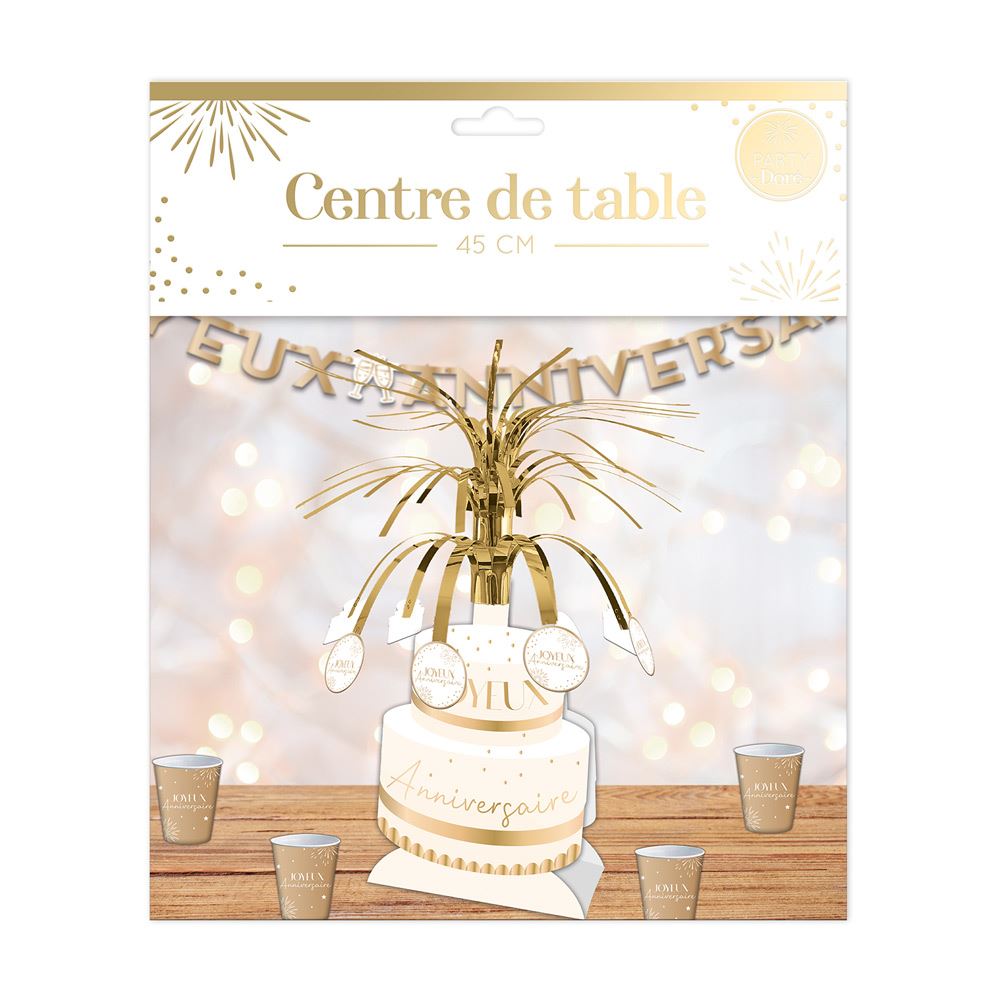Centre de table party dore
