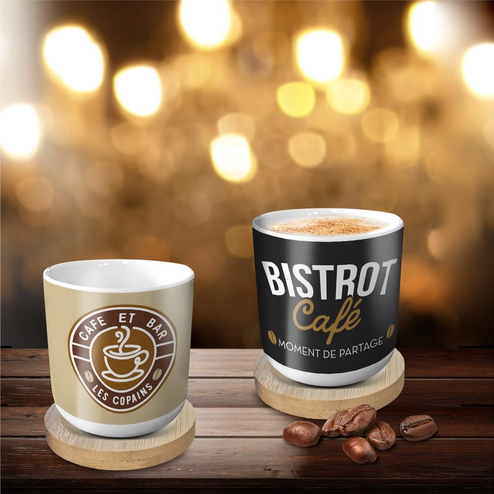 Coffret 4 tasses cafe ceramique