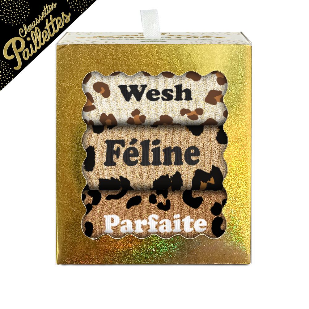 Coffret trio chaussettes paillettes wesh
