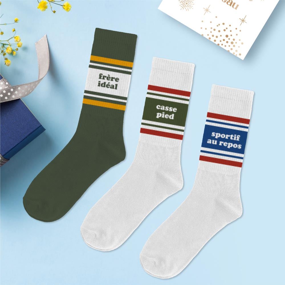 Coffret trio chaussettes frere ideal