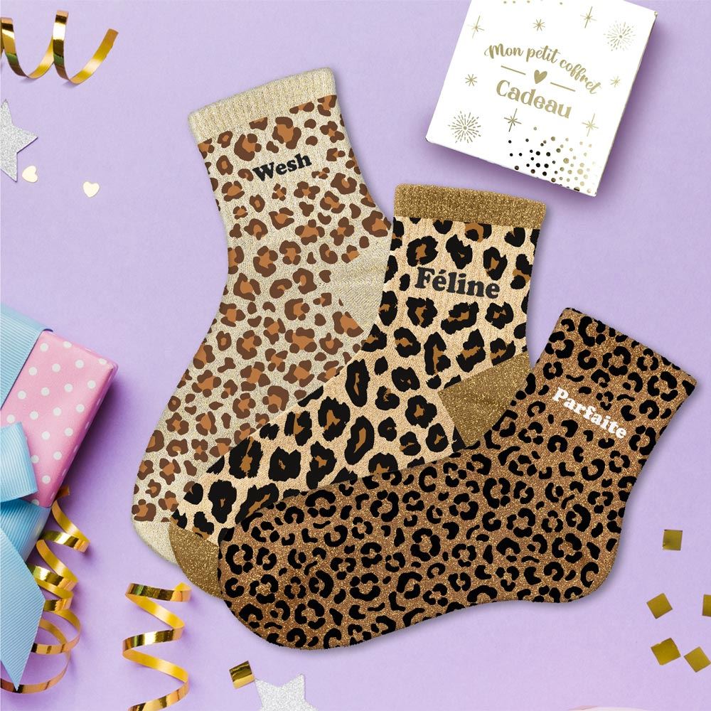 Coffret trio chaussettes paillettes wesh