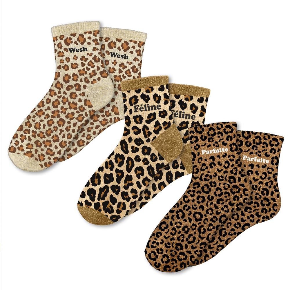 Coffret trio chaussettes paillettes wesh