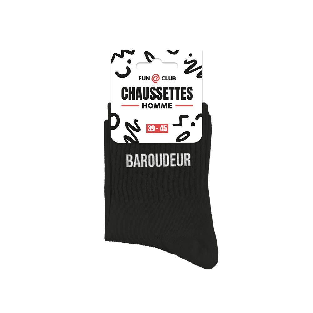 Chaussettes noires baroudeur homme

