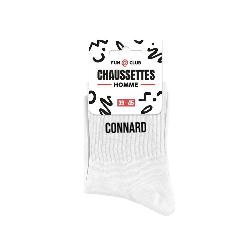 Chaussettes blanches connard homme