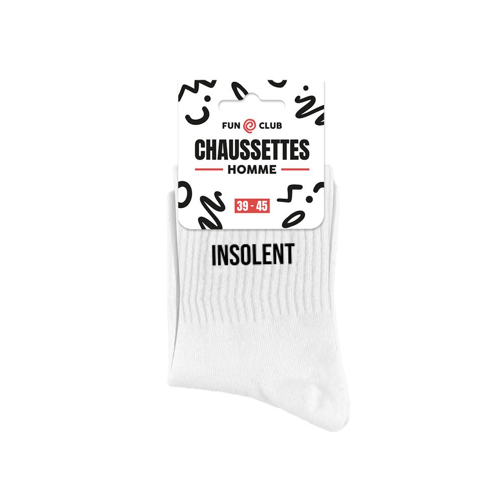 Chaussettes blanches insolent homme