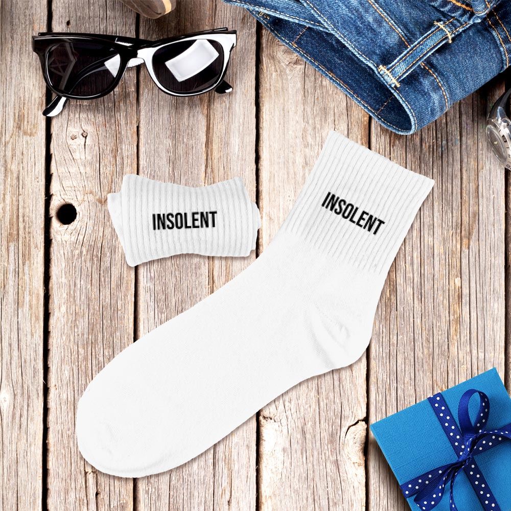 Chaussettes blanches insolent homme