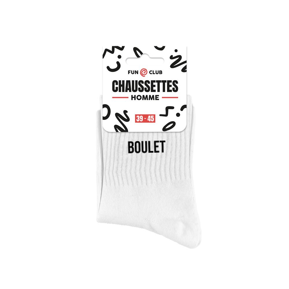Chaussettes blanches boulet homme  
