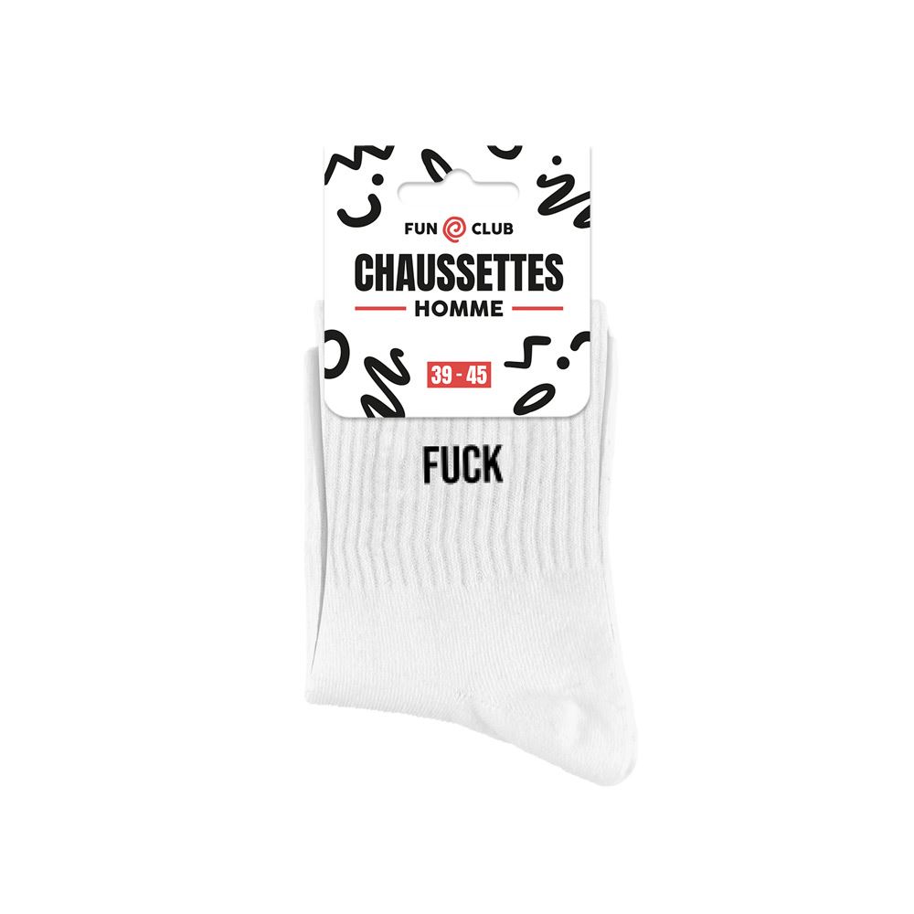 Chaussettes blanches fuck homme