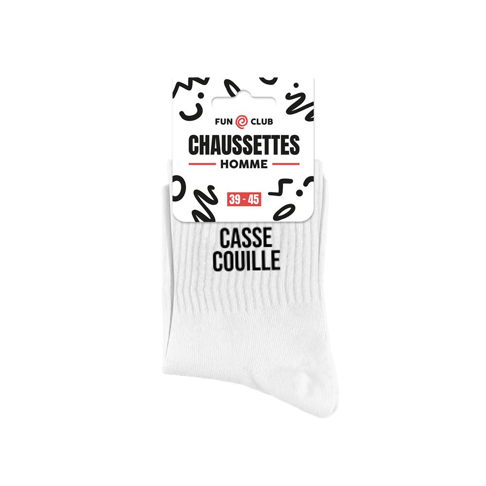 Chaussettes blanches casse couilles homme