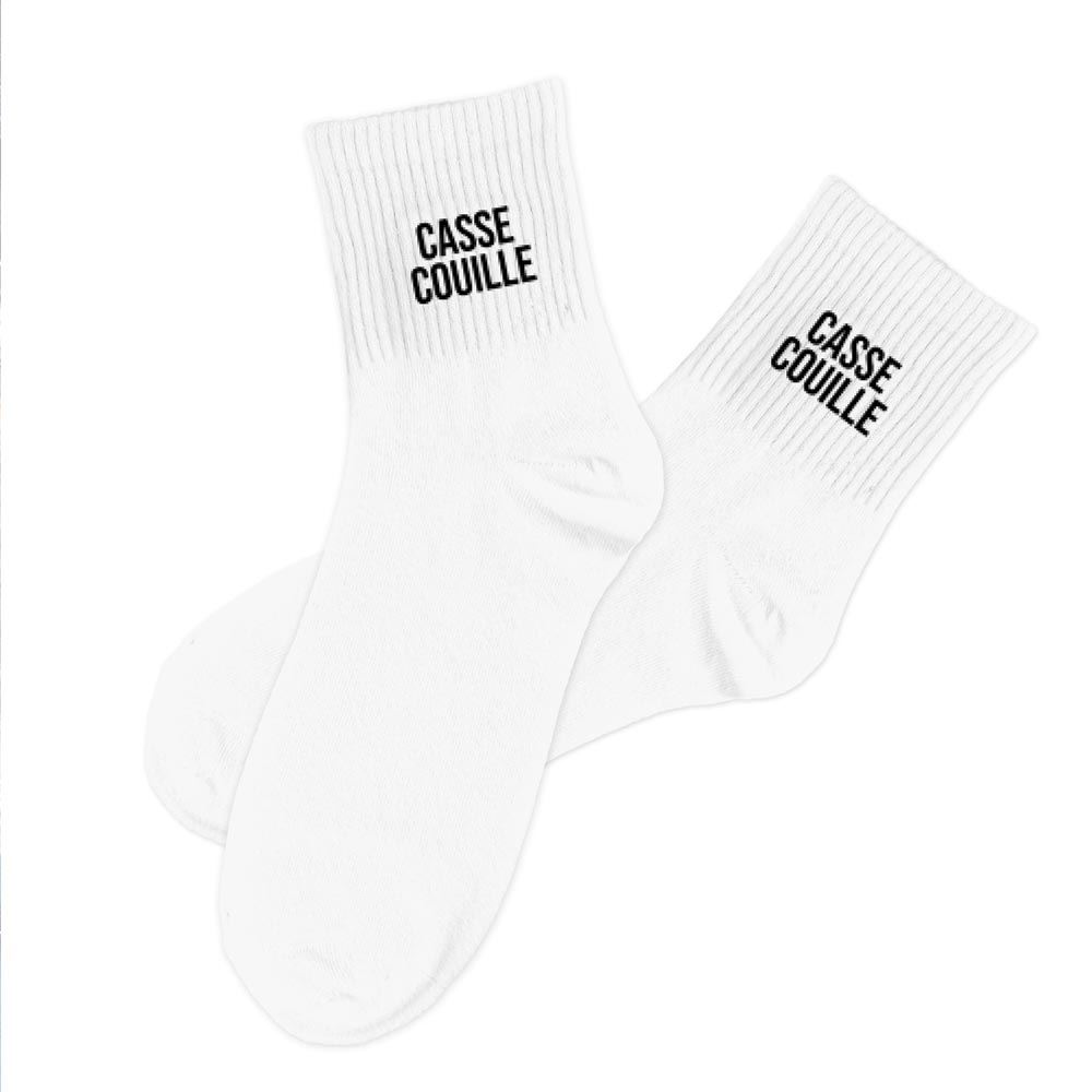 Chaussettes blanches casse couilles homme
