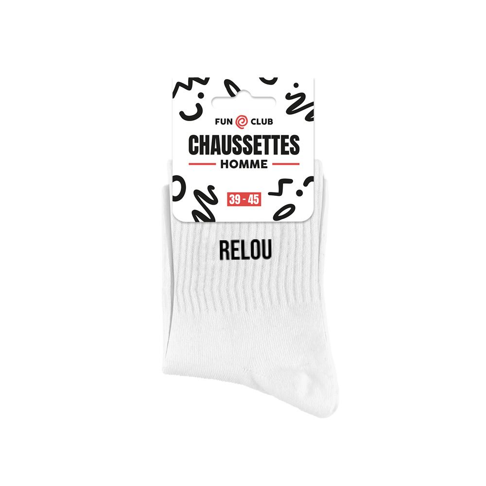 Chaussettes blanches relou homme  
