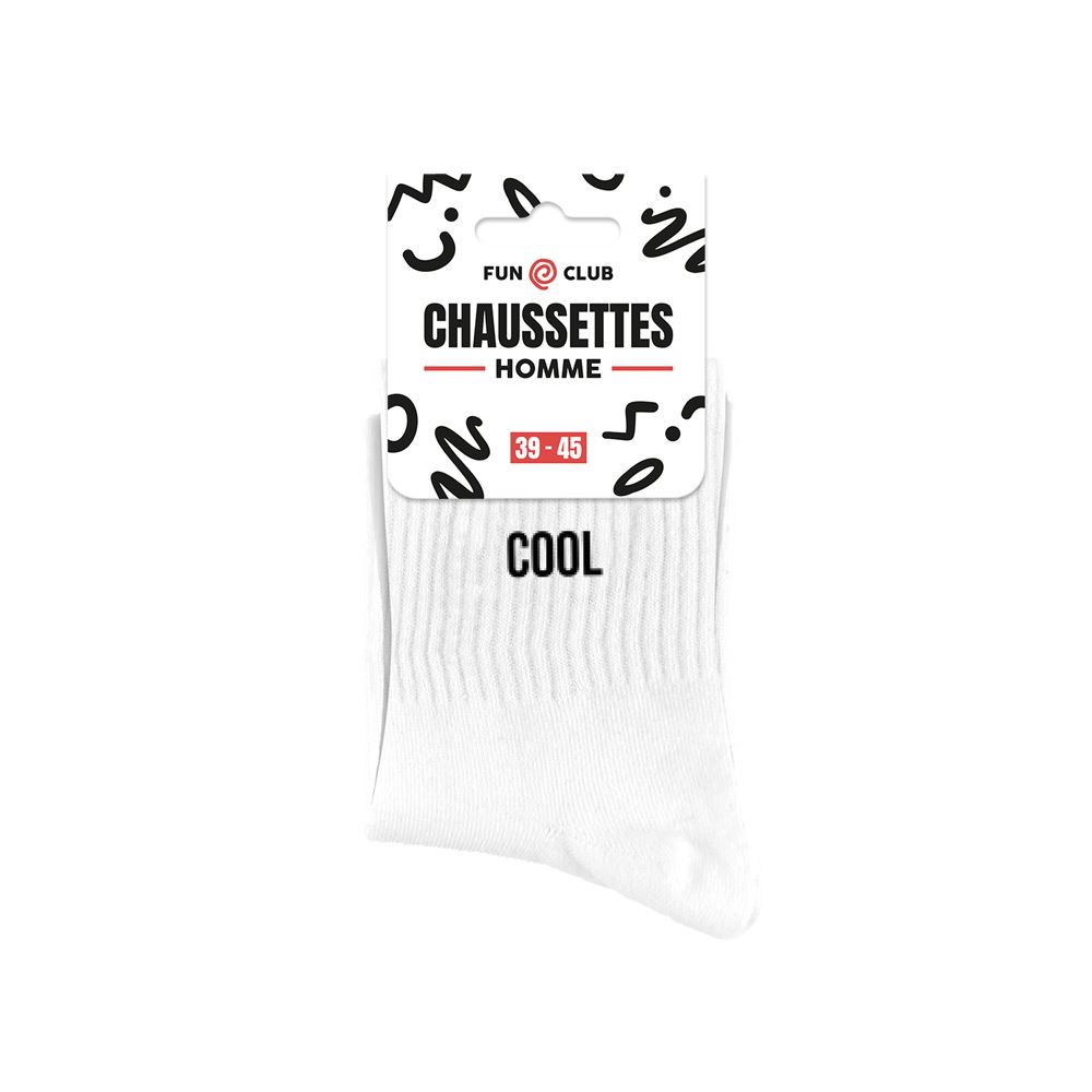 Chaussettes blanches cool homme