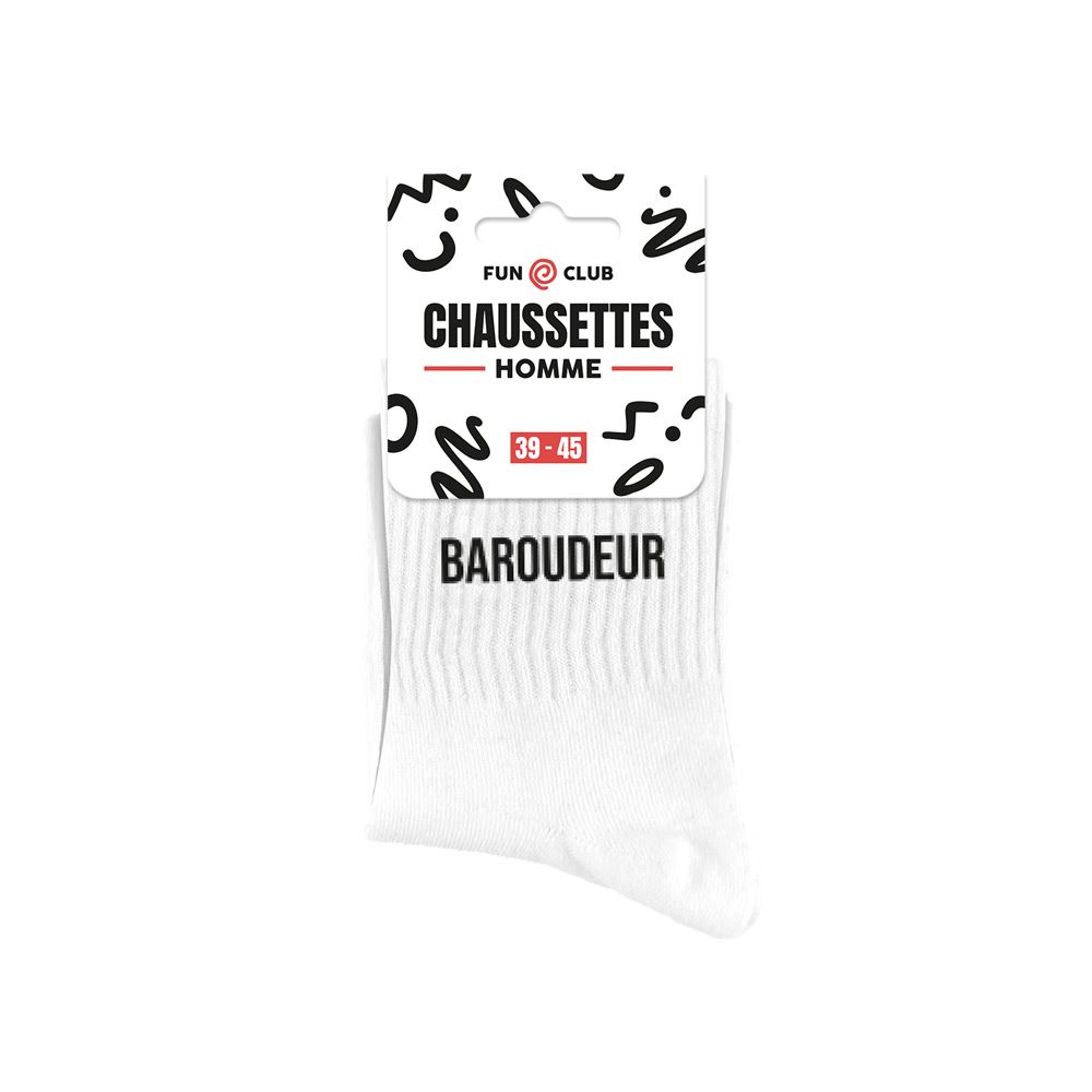 Chaussettes blanches baroudeur homme
