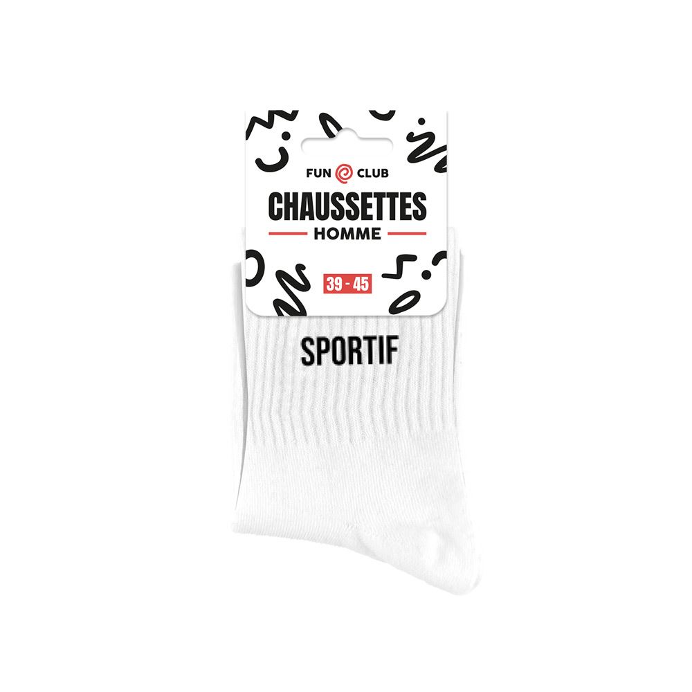 Chaussettes blanches sportif homme
