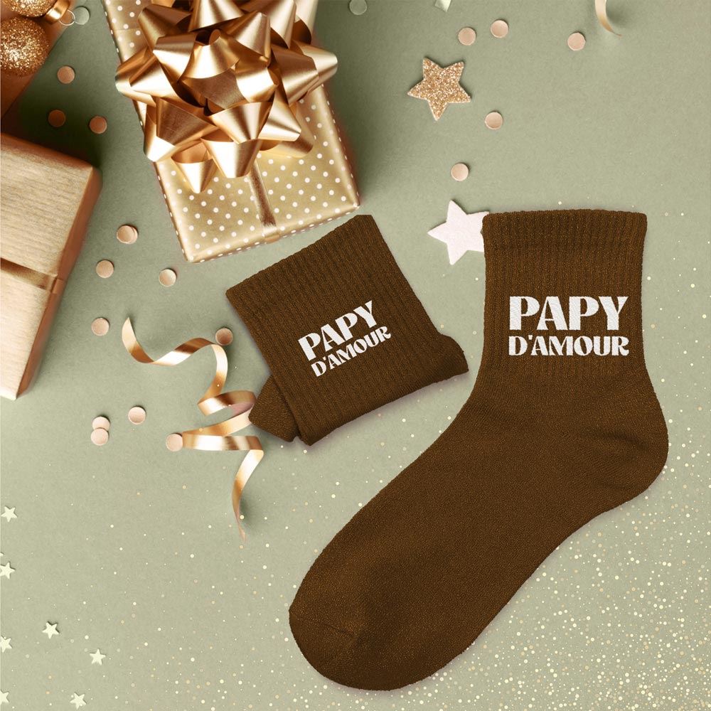Chaussettes courtes papy damour