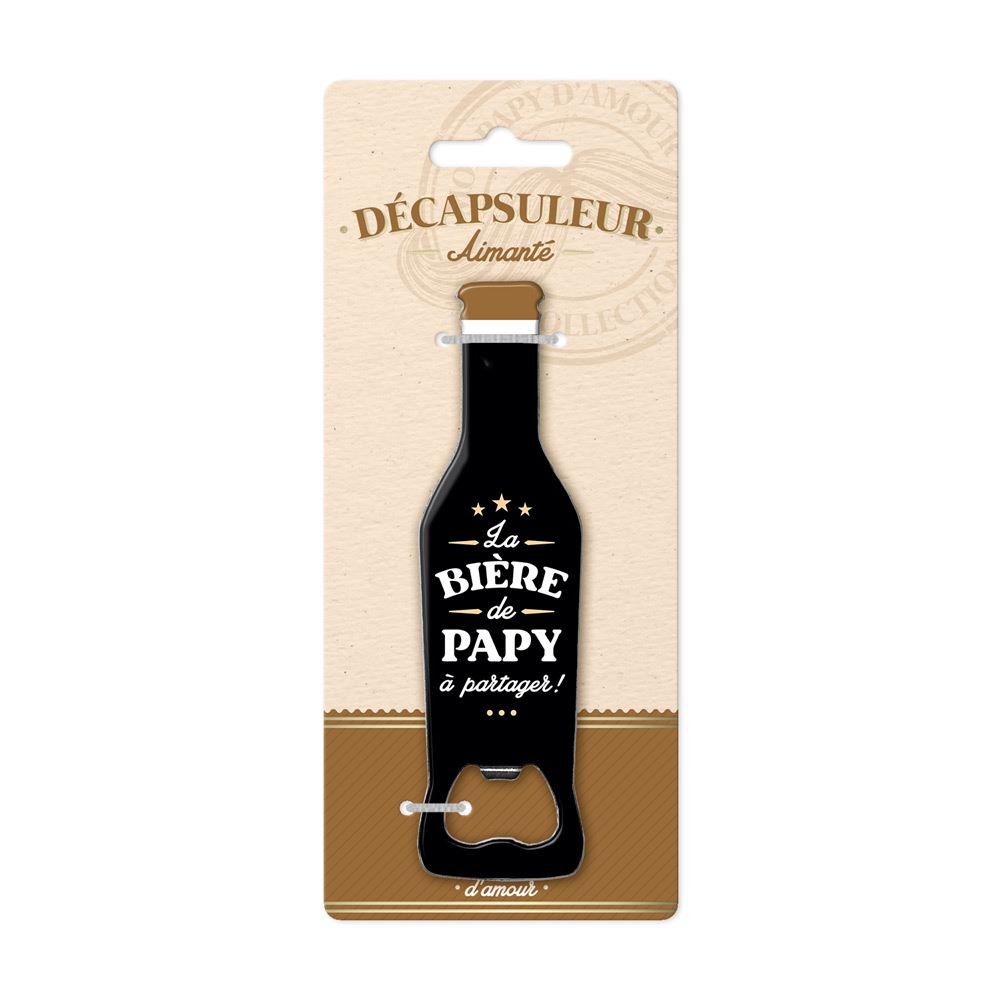 Decapsuleur forme bouteille papy