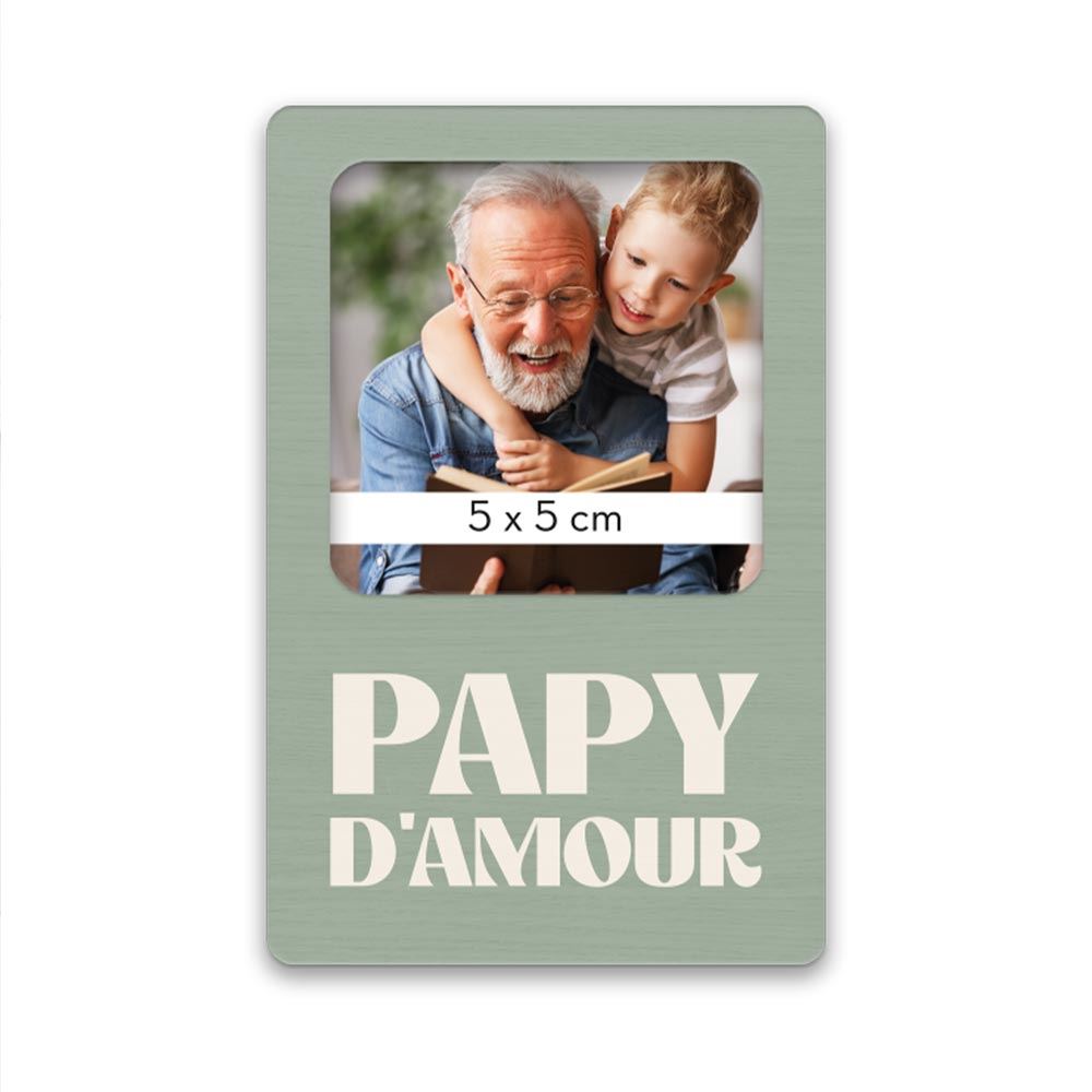 Magnet bois photo papy damour