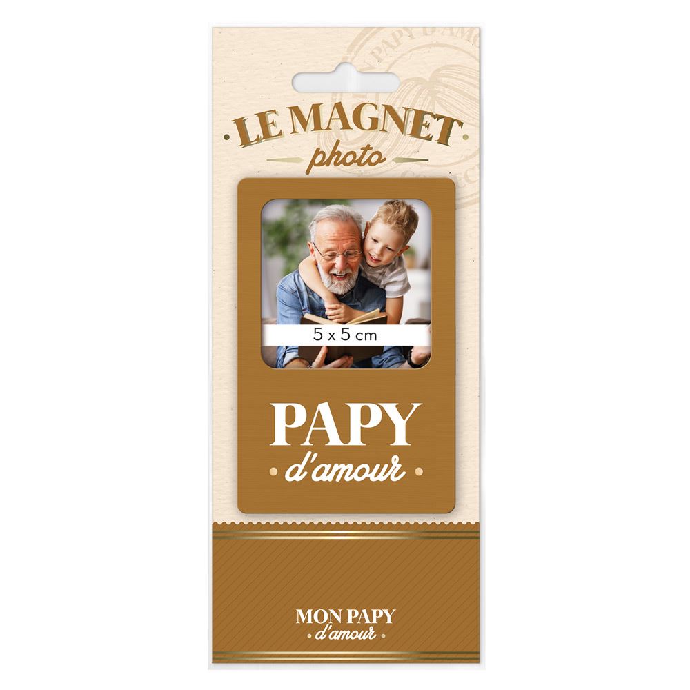 Magnet bois photo papy damour
