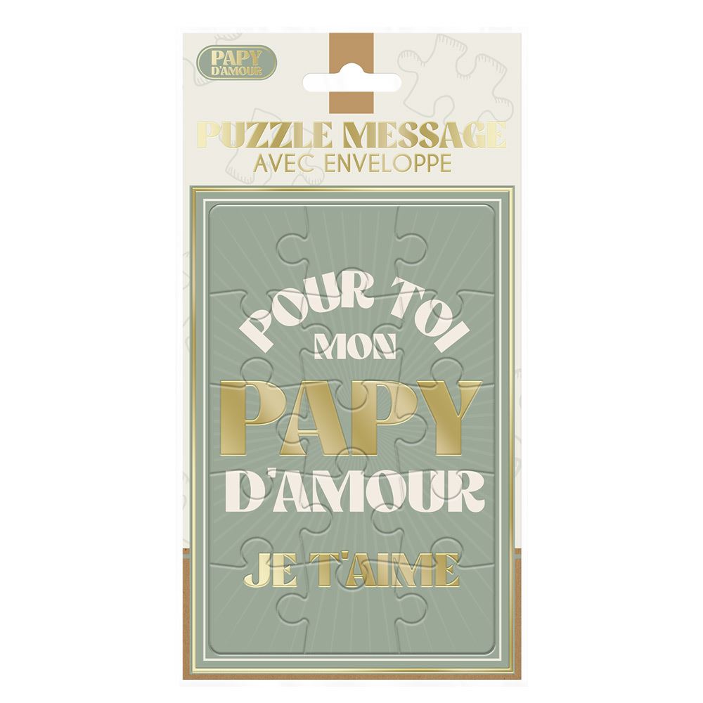 Carte puzzle papy damour