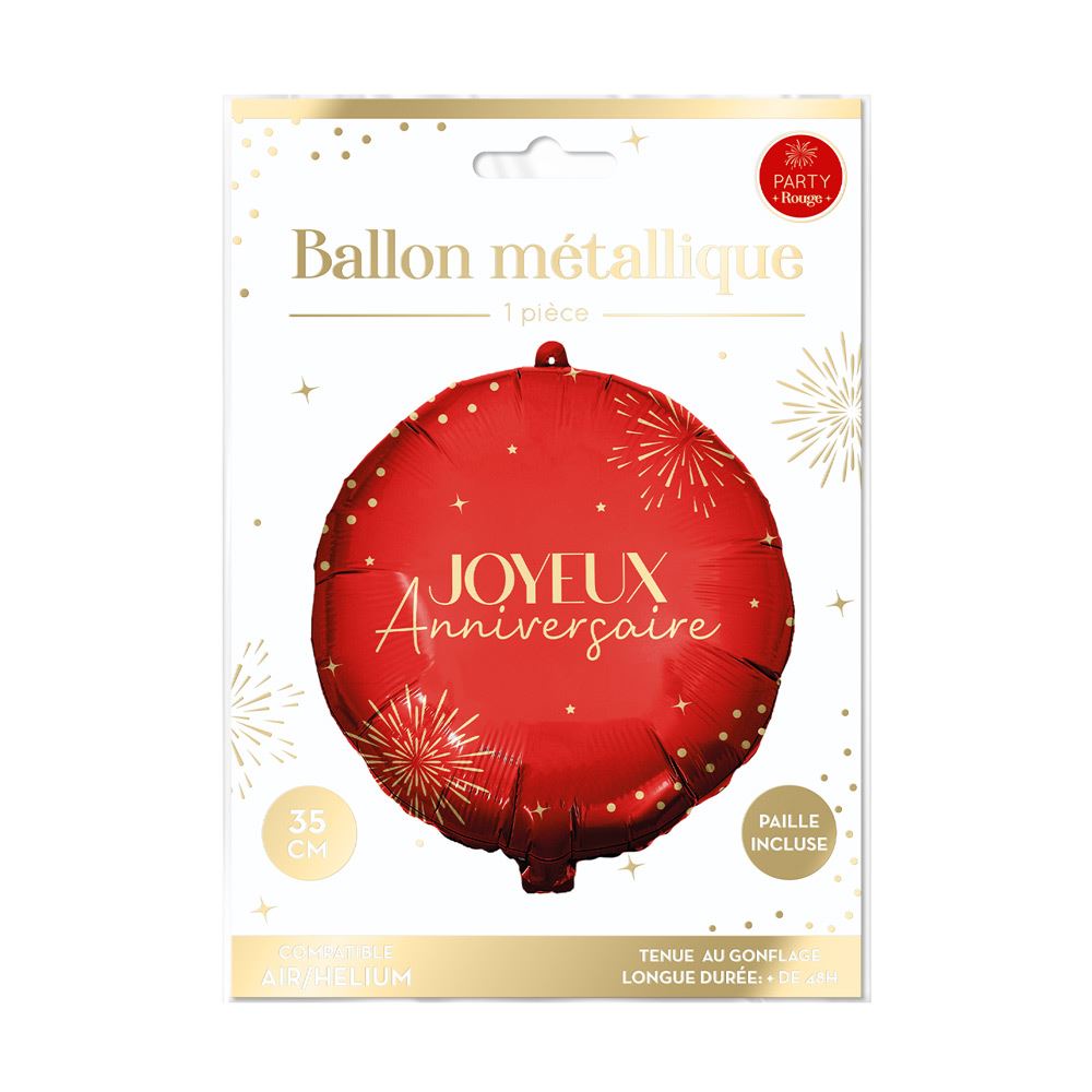 Ballon metal party rouge
