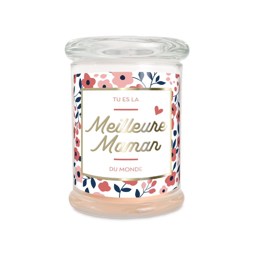Bougie verre jasmin meilleure maman
