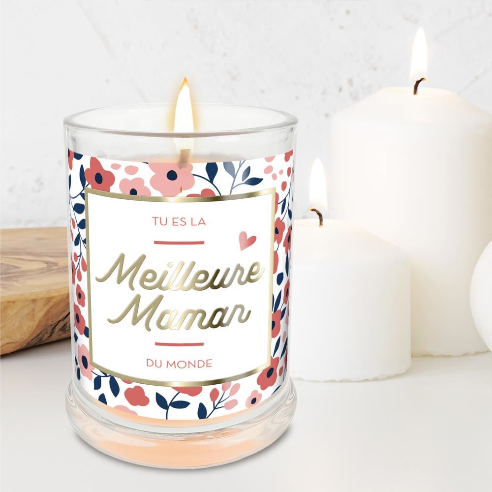 Bougie verre jasmin meilleure maman
